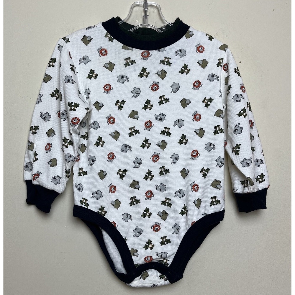 Sesame Street‎ 24 Months Vintage bodysuit Elephant Hippo Lion Palm Trees